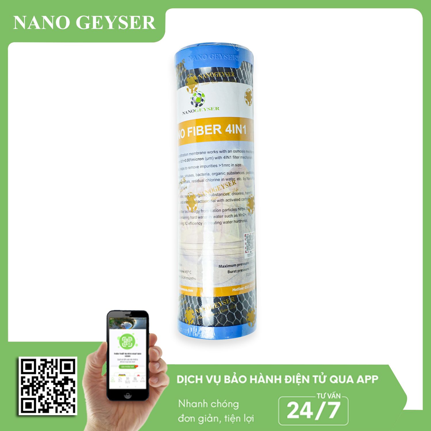 Lõi lọc Nano Fiber 4IN1