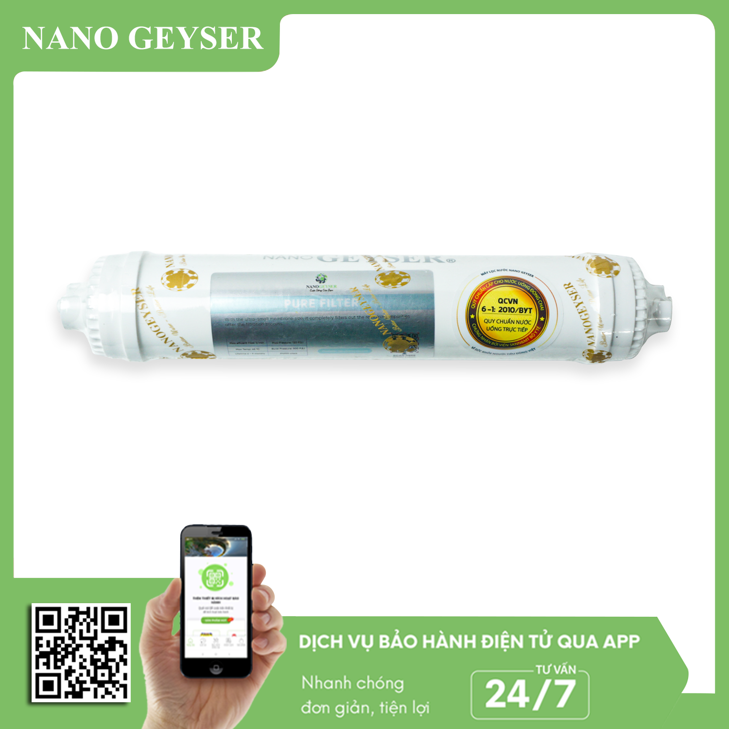 Lõi lọc tinh Nano Geyser Pure Life
